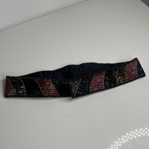 Beaded Bugle Beaded Buttaneere Adjustable Velcro Closure. 35” full length. 3.5” main image 4